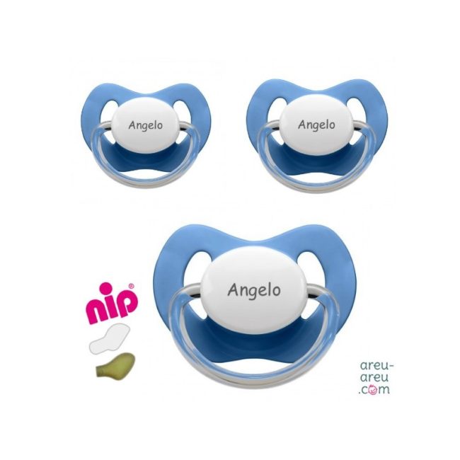 Sucette personnalisée bleu