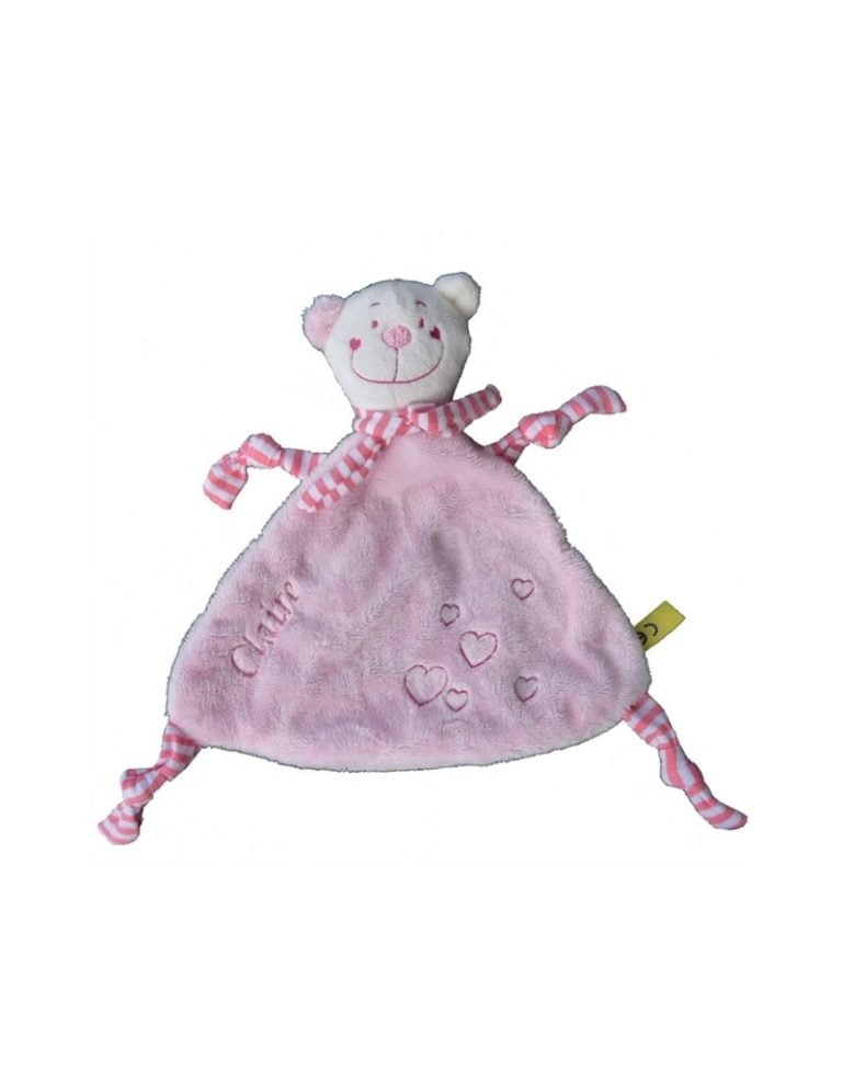 Doudou personnalisé cœur - rose