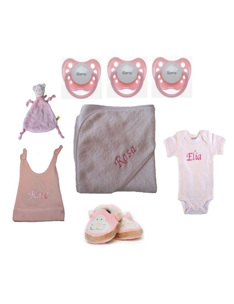 Kit de naissance personnalisée rose