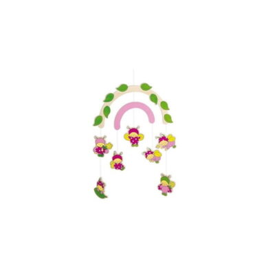 Mobile en bois coccinelles