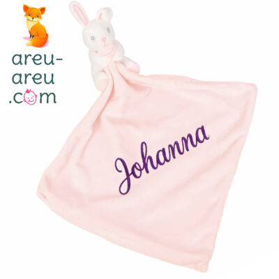 Doudou Lapin Rose avec Poche